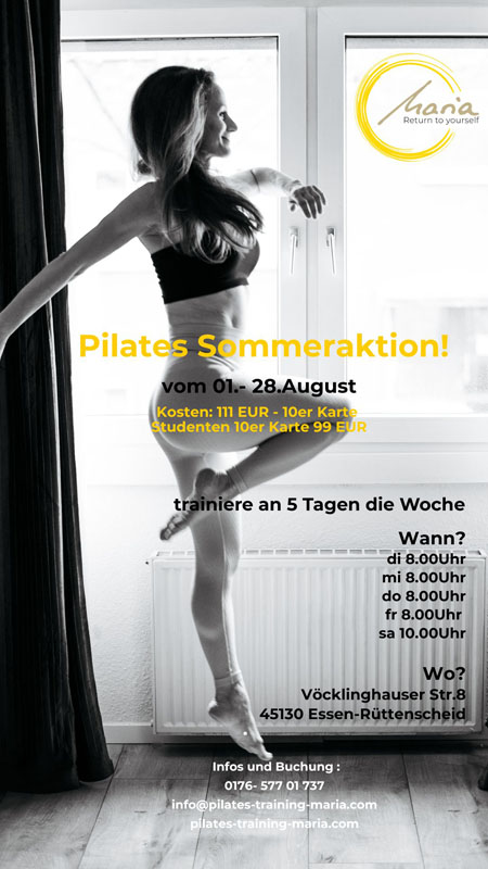 Sommeraktion Pilates Essen